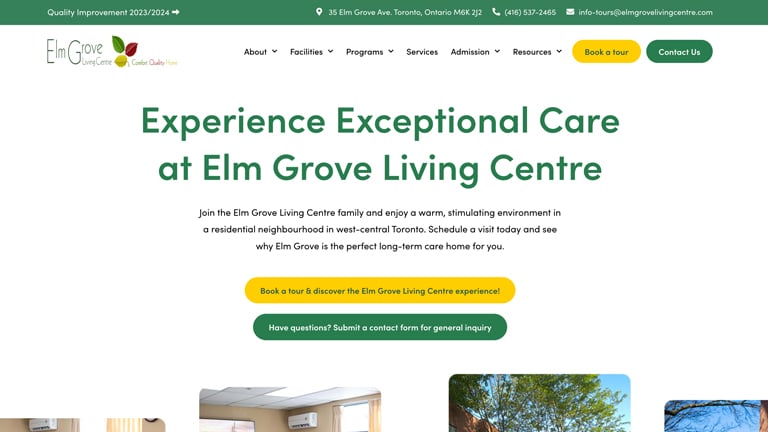 Retirement Centre Long Term Care Home Website Design & Development