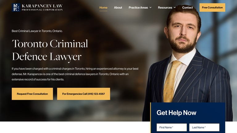 website design for Criminal Defence Lawyer